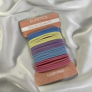Elastics Salon Quality Clasp-Free Multicolor‎ Ponytail Hair Bands Ties New